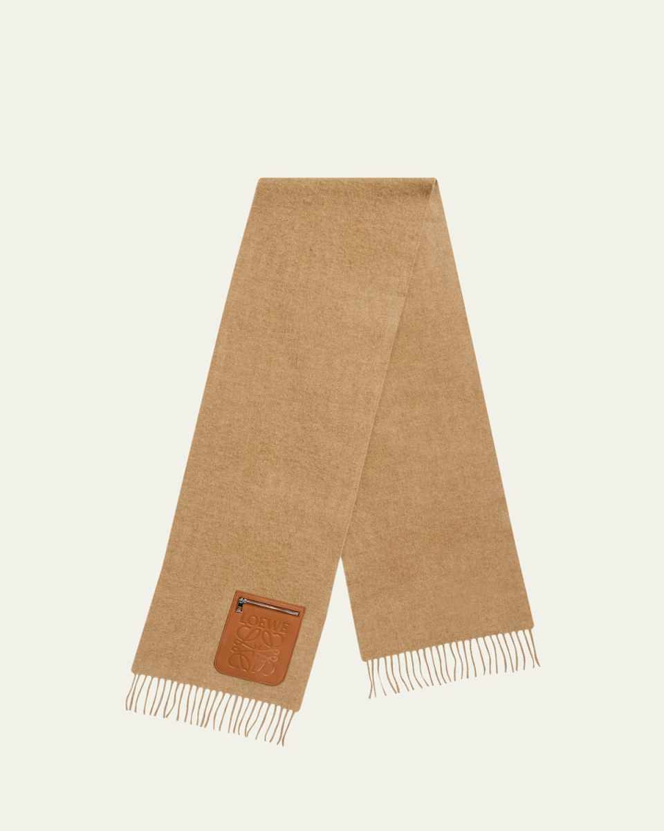 Anagram Pocket Wool & Cashmere Scarf